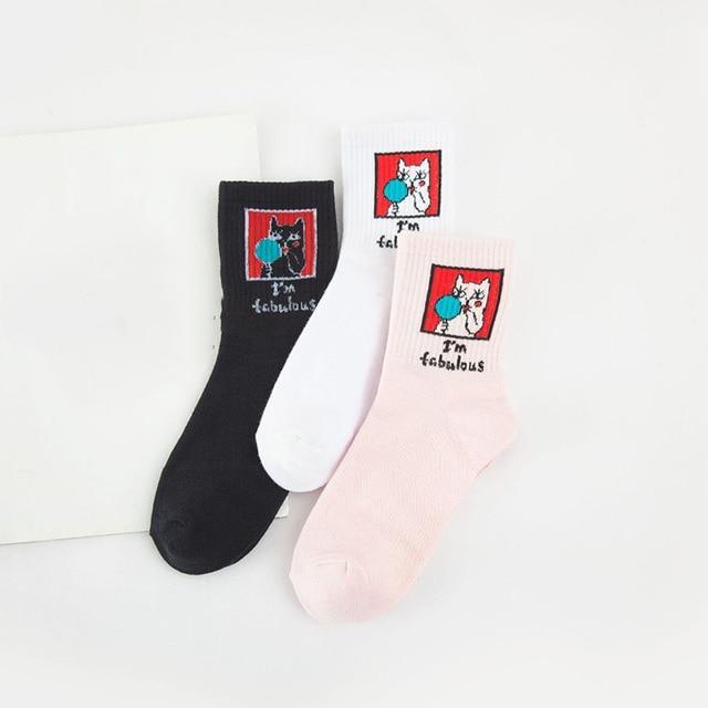 Sad But Cool' Cat Socks