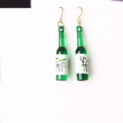 Evian Water Bottle Earrings