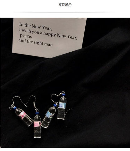 Evian Water Bottle Earrings