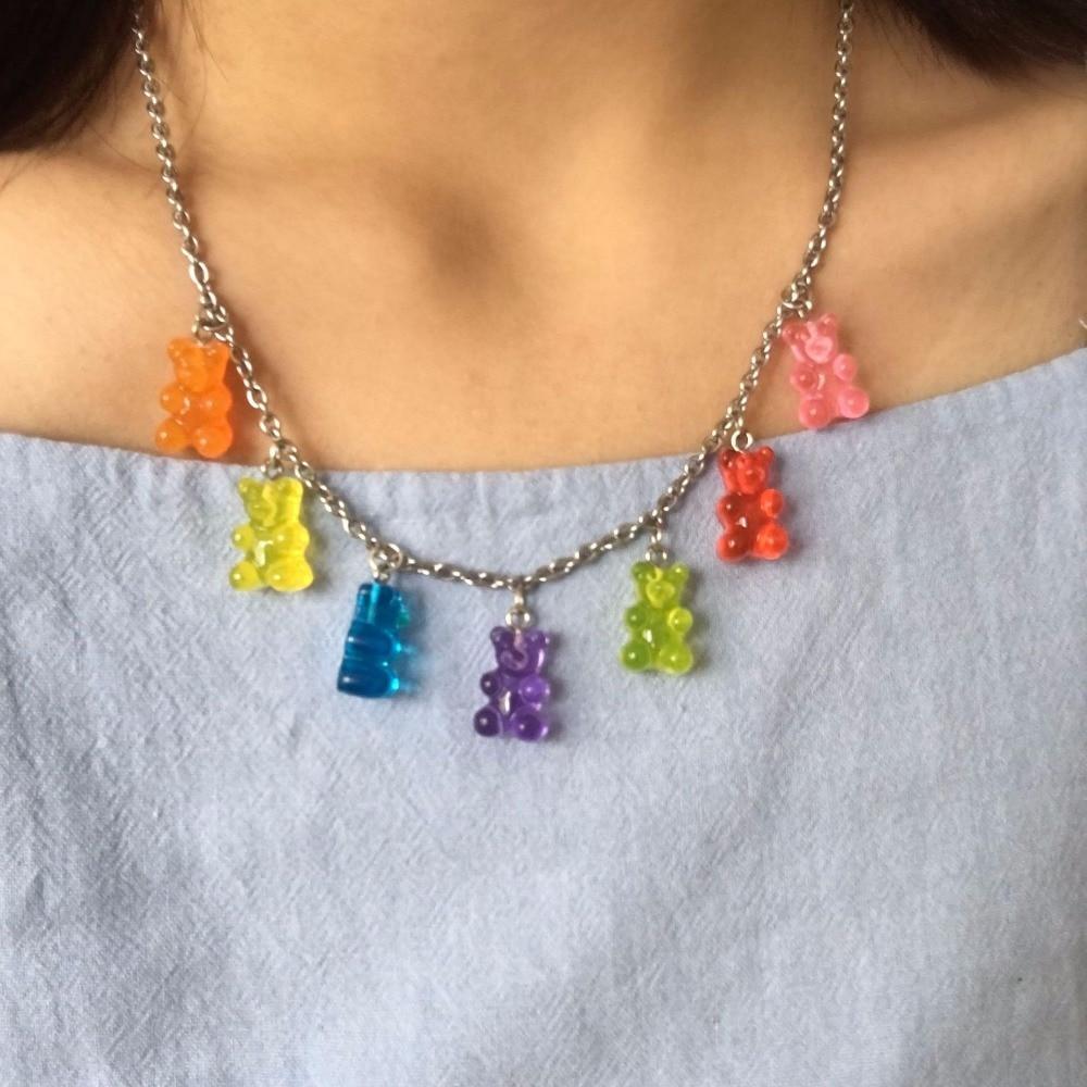 Rainbow Gummie Bear Necklace