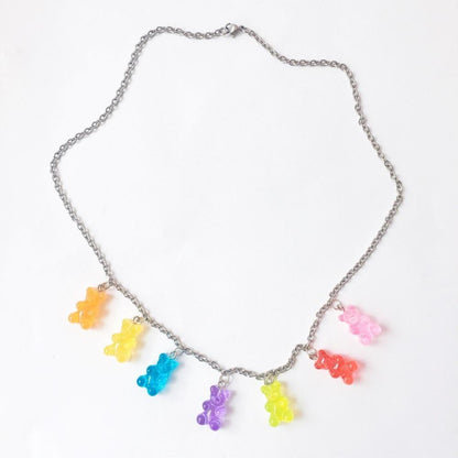 Rainbow Gummie Bear Necklace