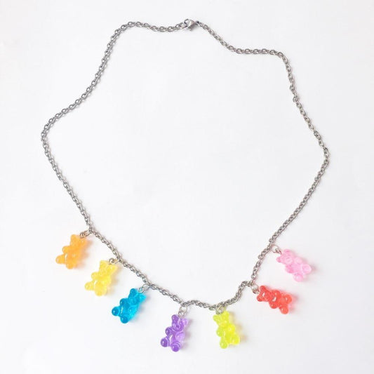 Rainbow Gummie Bear Necklace